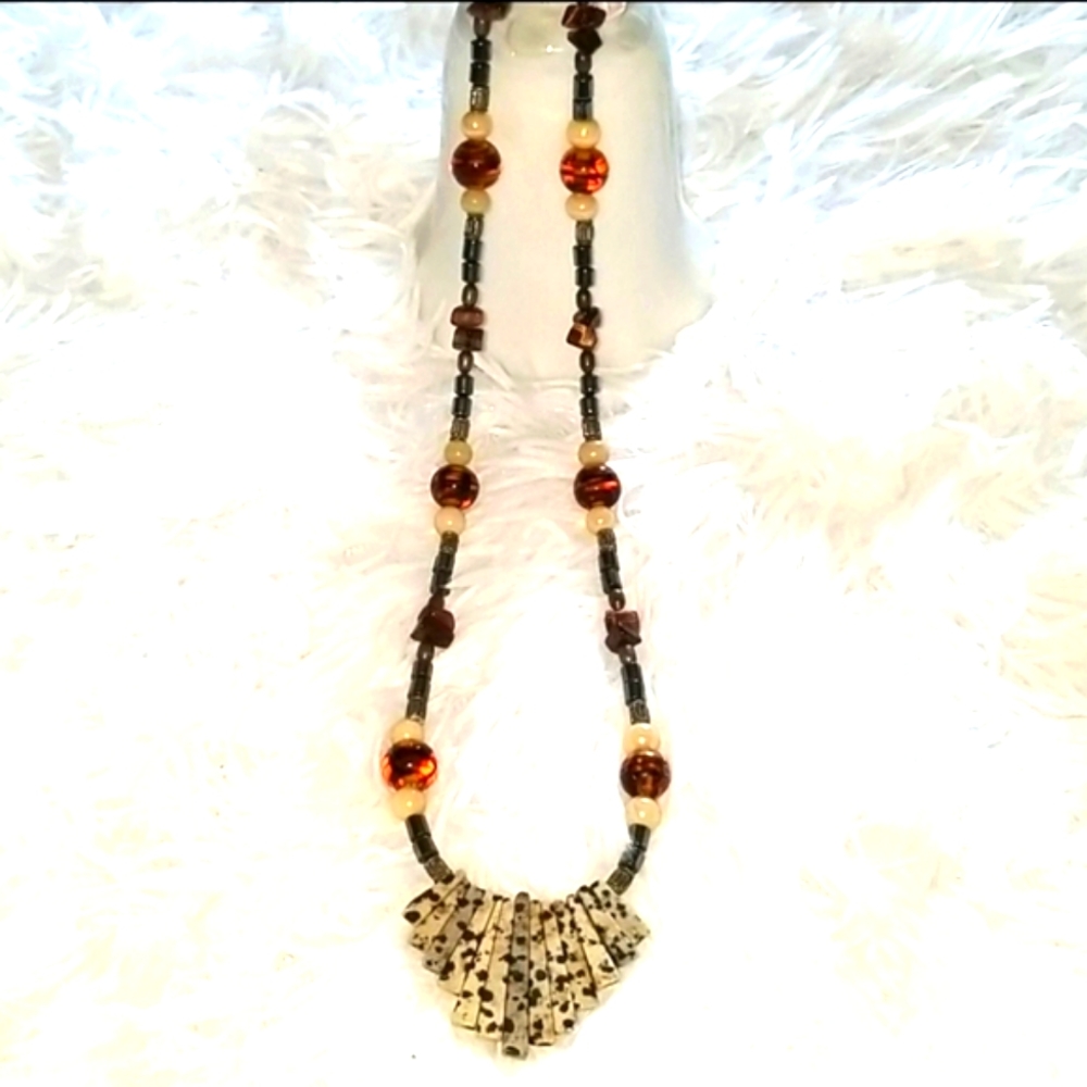 Stunning 18" Beaded Necklace